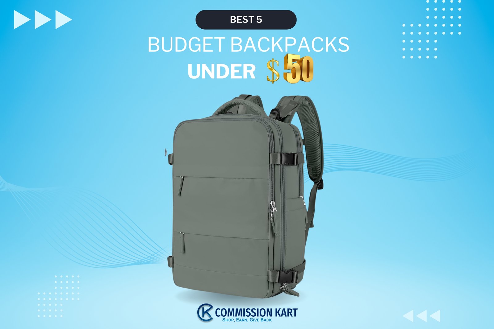 Travel Essentials : Top 5 Backpack Picks Under $50 CommissionKart